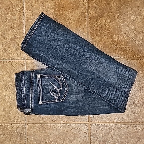 Express Denim - Express Barely Boot Stella Low Rise Stretch Jeans 8 LONG